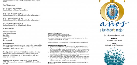 4o. Congreso AMIINSHAE 2018